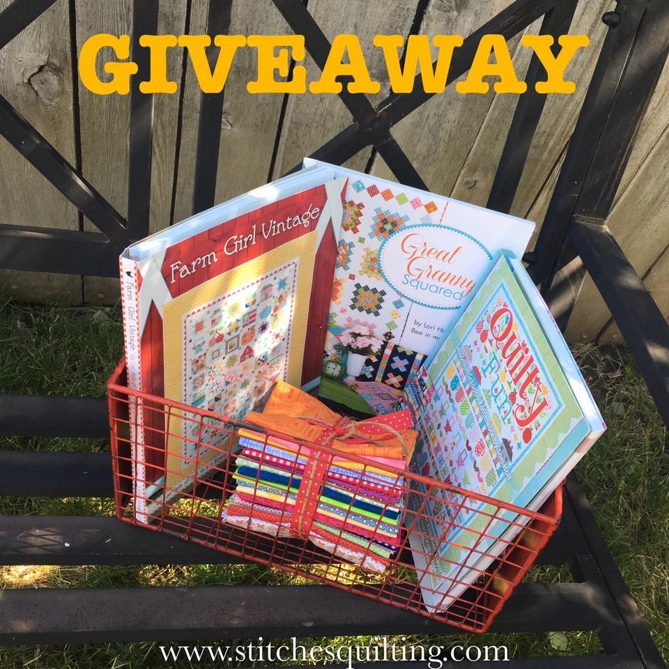 Giveaway Lori Holt Signed Quilt Books Farm Girl Vintage Quilty Fun Great Granny Squared Bee In My Bonnet